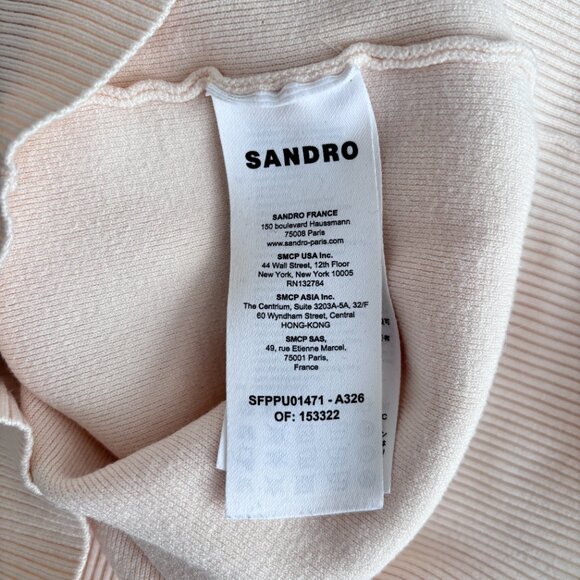 Sandro Ridane Frilled-Neck Blouson Sleeve Jumper - Picture 11 of 11